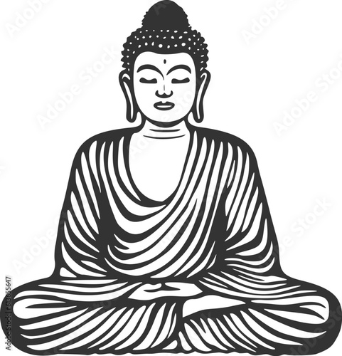 Meditation pose illustration