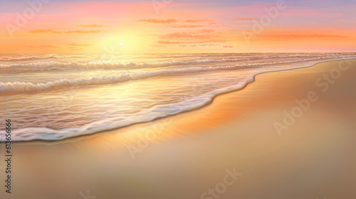 beautiful beach sunrise