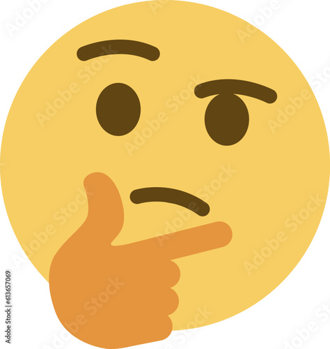 Top quality emoticon. Thinking emoji. doodle emoticon. symbols. chat sticker. face and thumb. Yellow face emoji. Popular element.