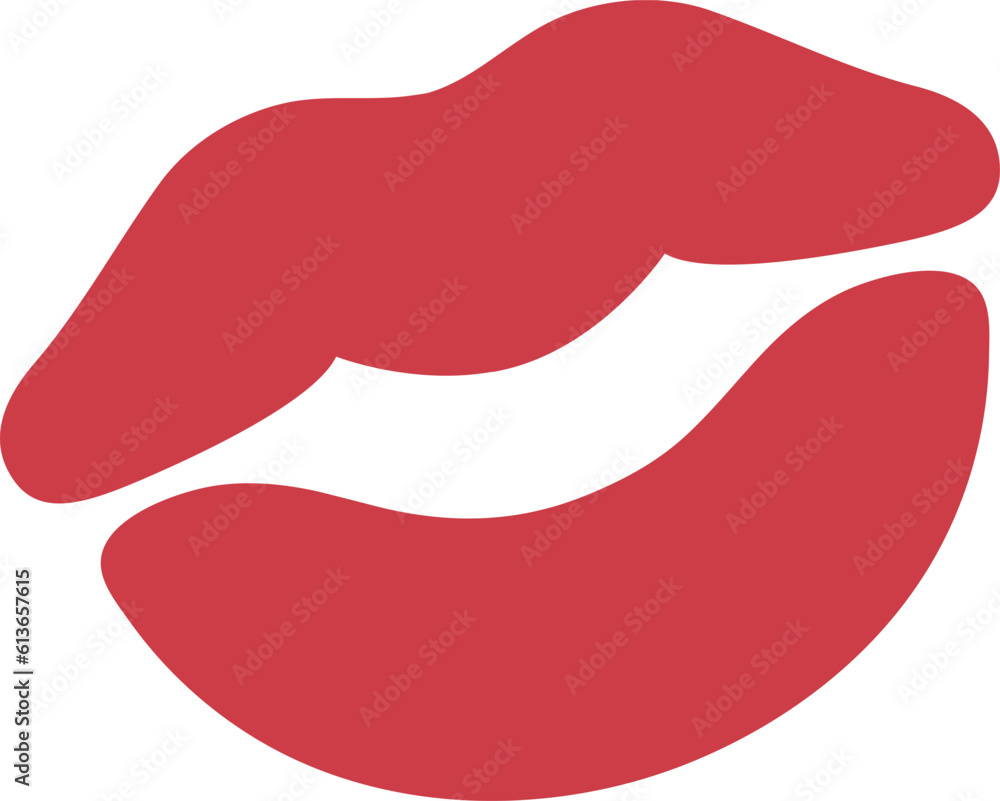 Kiss Mark vector emoji icon. The mark left after a firm kiss is placed ...