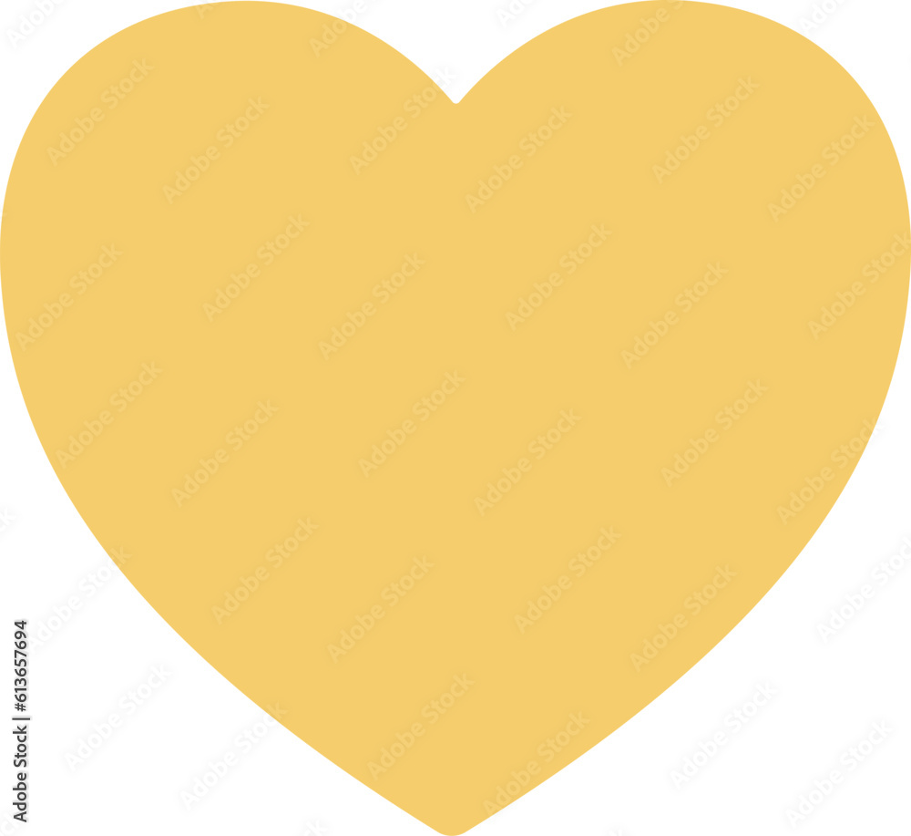 Yellow Heart emoji vector icon. A classic Yellow love heart emoji, used