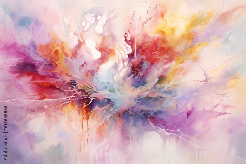 Fototapeta premium abstract watercolor background with watercolor splashes, generated Ai