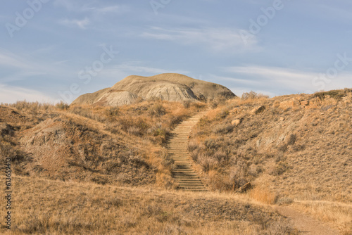 Stairways through Alberta Dinosaur Provincial Park
