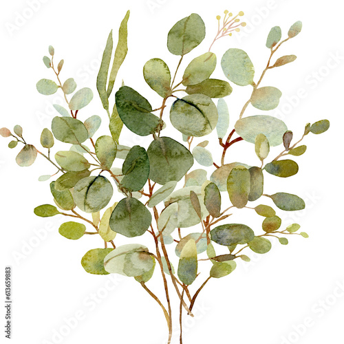 Rustic green Eucalyptus foliage design compositions