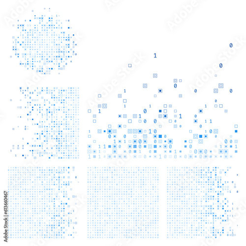 Digital background with a blue color theme and gradient geometric patterns. Charming vector illustration.