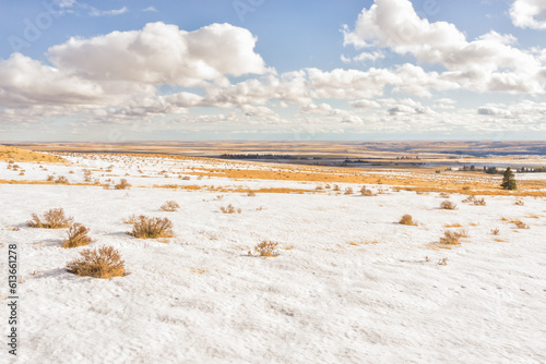 Light snow across the prairie photo