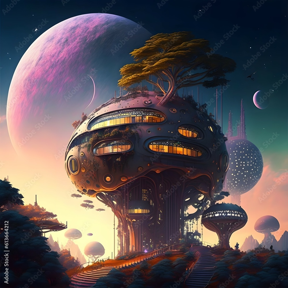 ultra futuristic Alien architecture, out-of-this-world designs ...