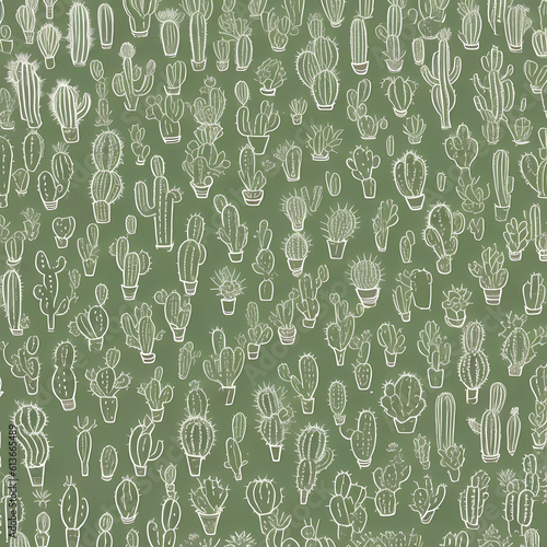 AI-generated, cactus illustrations, motif, whimsical, patterns, nature-inspired, artwork, desert, vibrantv