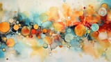 a horizontal abstract watercolor, painting full color, background for display, Decor-themed in a JPG format. Generative AI