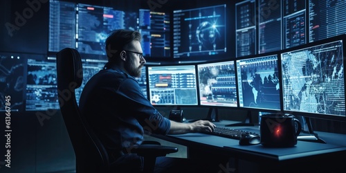 a 911 call center for first responders, fire, police, and medical personnel, in Emergency-themed, Horizontal format in JPG. Generative AI