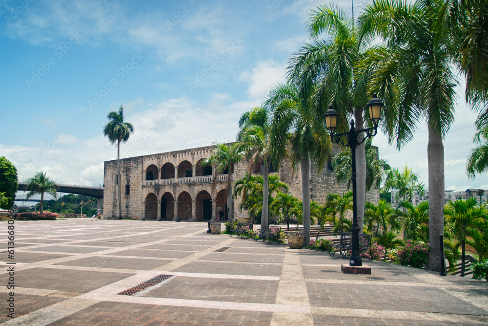 Alcazar de Colon, Diego Columbus residence situated in Spanish Square. Colonial Zone of the city, declared. Santo Domingo, Dominican Republic. 16TH CENTURY AD PROPERTY RELEASE IS NOT NECESSARY