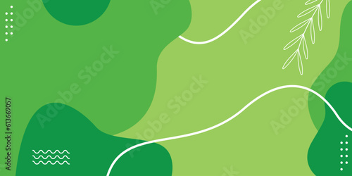 Presentation Background with leaf plant on green background vector design