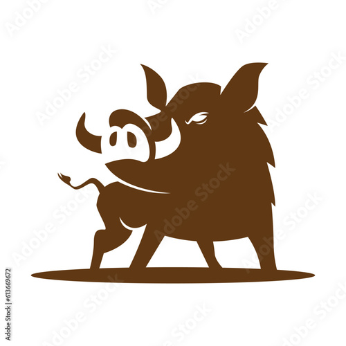 Warthog icon logo design photo