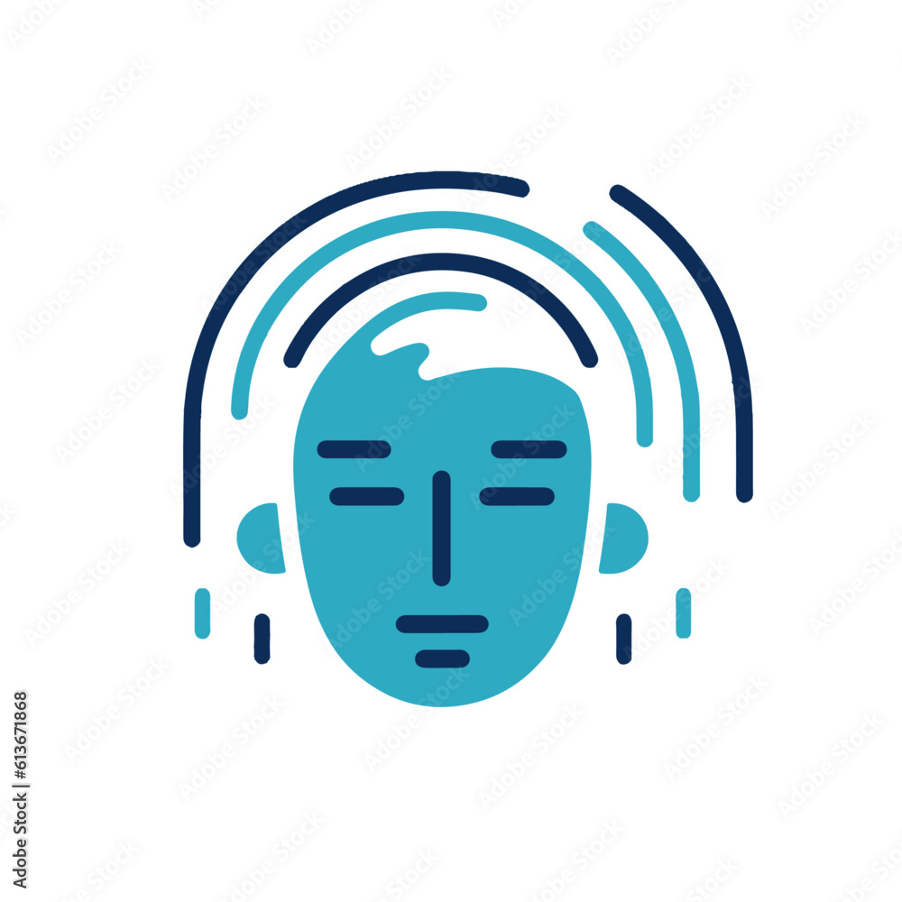 Mindfulness concept icon vector.