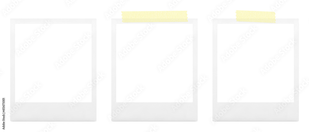 instant camera polaroid photo frame templates on transparent background, tape strips, png file instant camera polaroid photo frame templates on transparent background, tape strips, png file