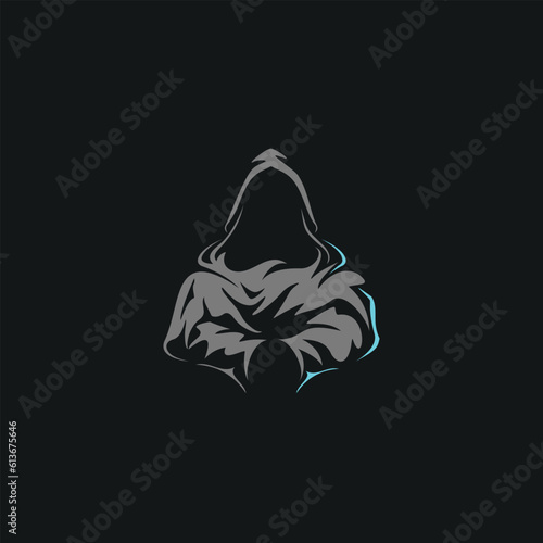 mysterious man silhouette vector graphic