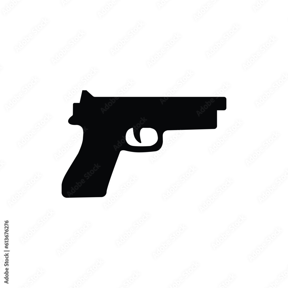 gun icon or logo isolated sign symbol vector illustration - high quality black style vector icons