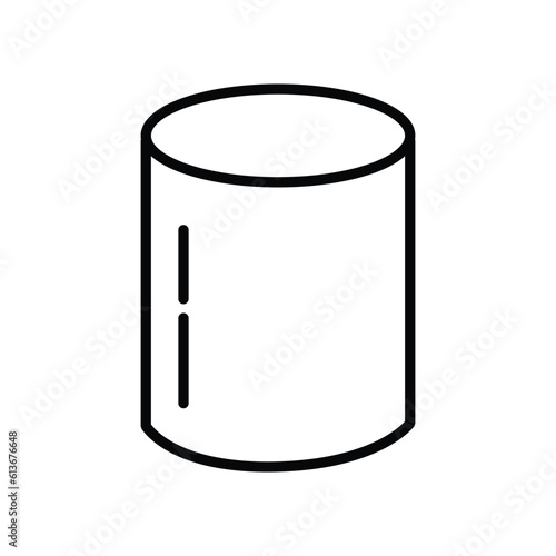 cylinder shape illustration vector graphic icon
