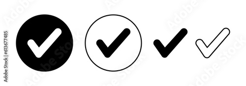 Check mark icon vector for web and mobile app. Tick mark sign and symbol
