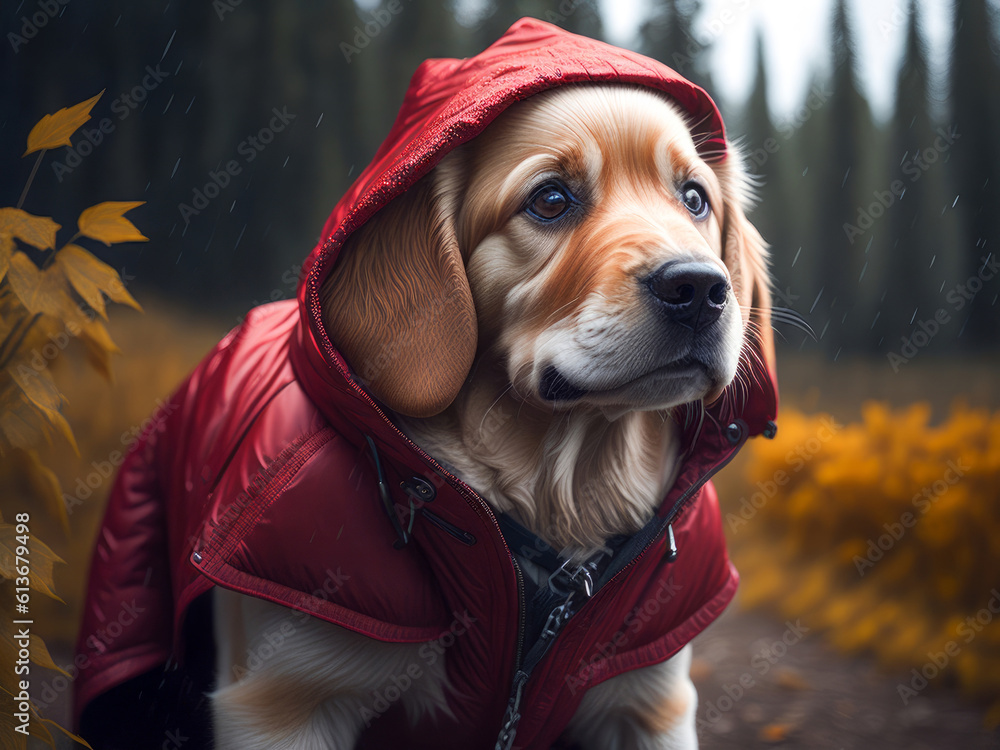 Golden retriever sales rain jacket