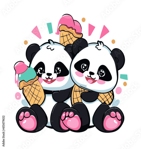 Panda Ice Cream Celebration