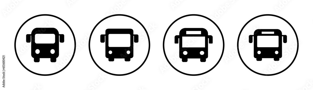 Bus icon set illustration. bus sign and symbol. transport symbol Bus icon set illustration. bus sign and symbol. transport symbol