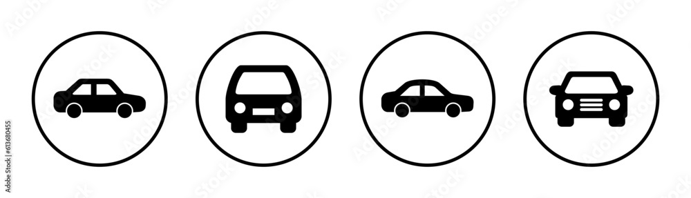 Car icon set illustration. car sign and symbol. small sedan Car icon set illustration. car sign and symbol. small sedan