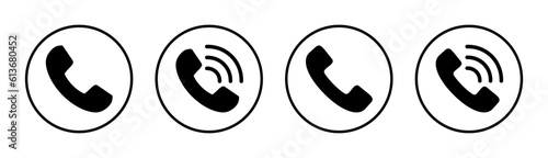 Call icon set illustration. telephone sign and symbol. phone icon. contact us