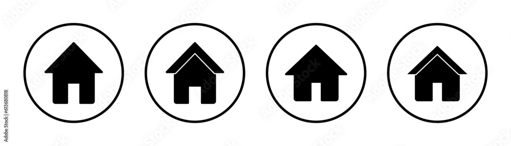 Home icon set illustration. House sign and symbol Home icon set illustration. House sign and symbol