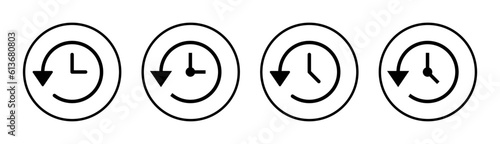 History icon set  illustration. recent event history sign and symbol