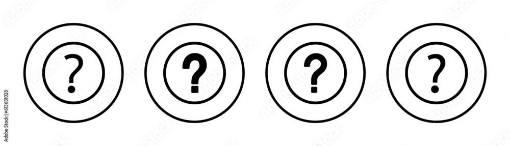 Question icon set illustration. question mark sign and symbol Question icon set illustration. question mark sign and symbol