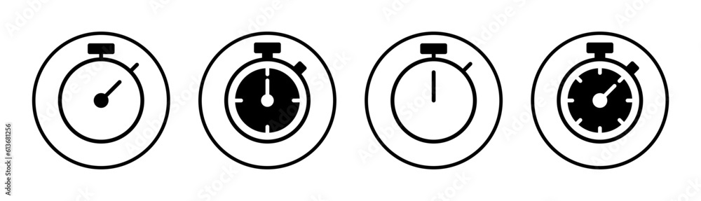 stopwatch icon set illustration. Timer sign and symbol. Countdown icon. Period of time stopwatch icon set illustration. Timer sign and symbol. Countdown icon. Period of time