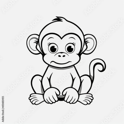 baby monkey drawing 