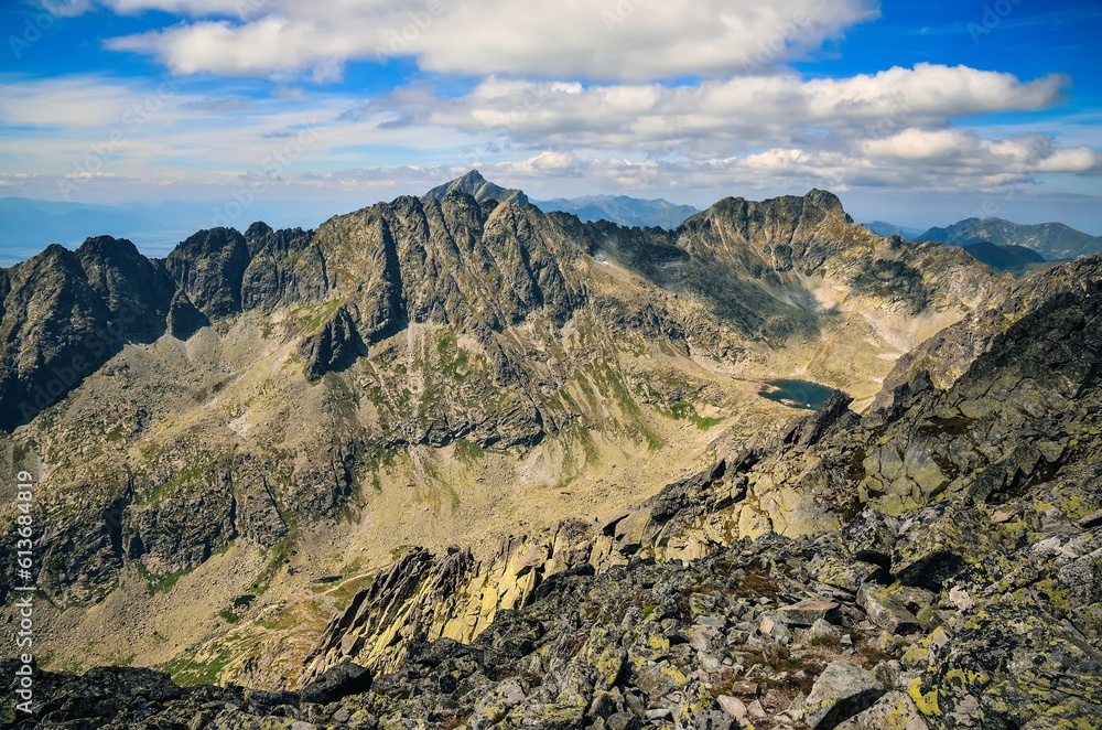 Summer mountain landscape in High Tatra, Slovakia. View of the beautiful valley in High Tatra, Slovakia.