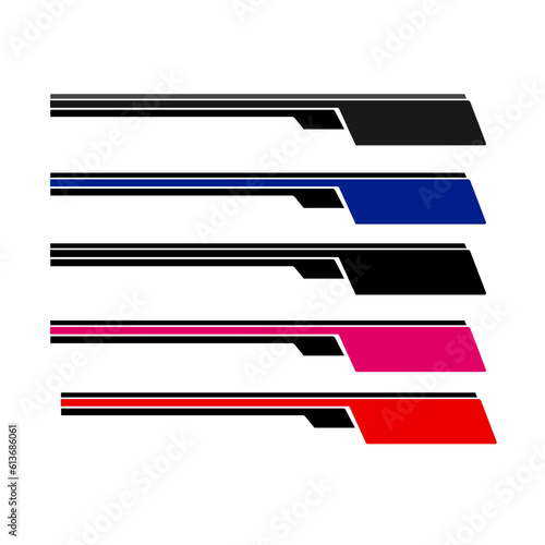 vector stripe sticker design for car body. car modification strip stickers.