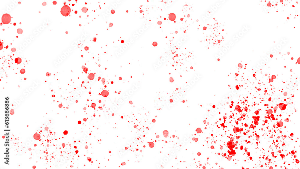 Blood Splatter Smear Stain Overlay Isolated on White Background