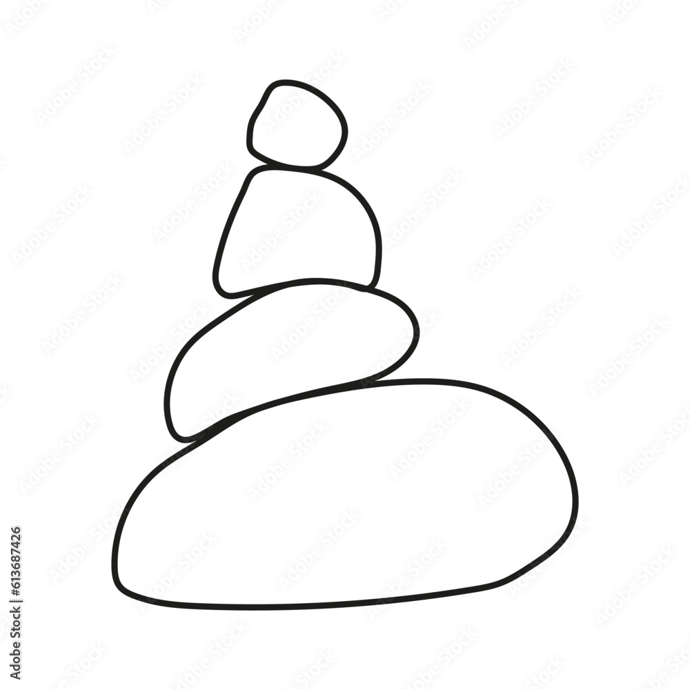 stones pyramid icon, balance concept for spa massage, thin line symbol. Vector illustration. Stock image. stones pyramid icon, balance concept for spa massage, thin line symbol. Vector illustration. Stock image.