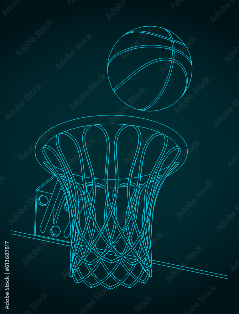 Basketball hoop and ball close-up Basketball hoop and ball close-up