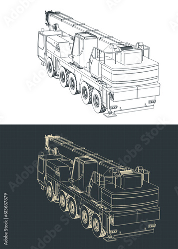 Mobile crane with long telescopic boom