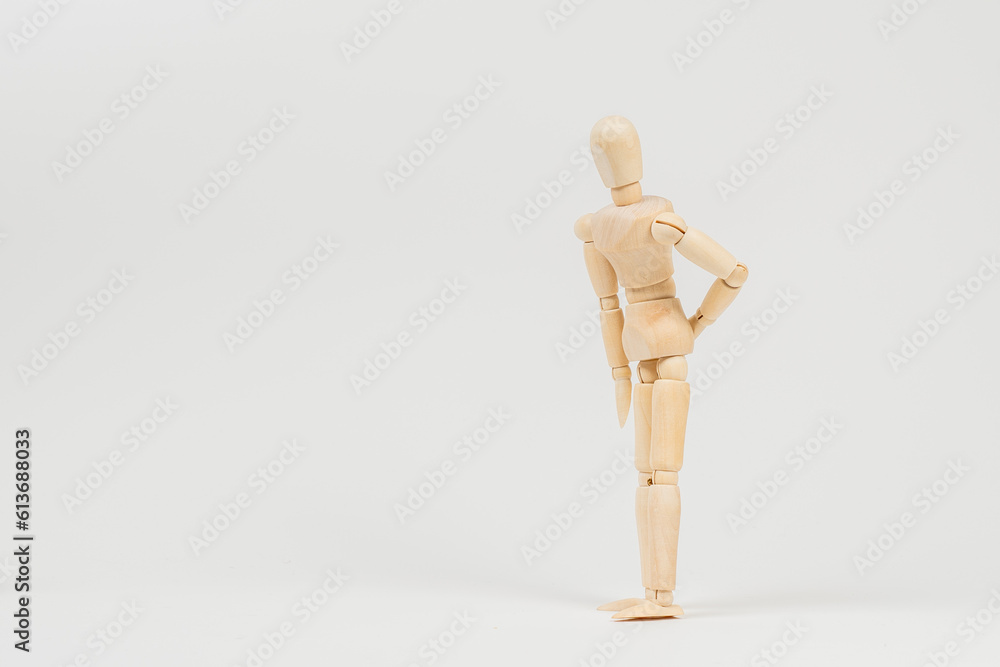 腰が痛くて、腰を押さえてるマネキン A mannequin holding his back because his back hurts 腰が痛くて、腰を押さえてるマネキン A mannequin holding his back because his back hurts