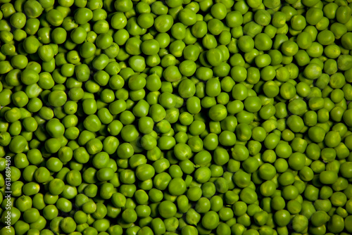 Obraz na płótnie Tasty texture of green peas. Top view. w salonie