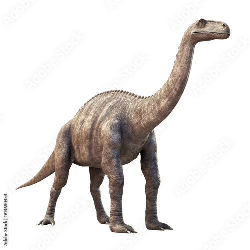 Diplodocus, Brontosaurus dinosaur on transparent background Generative AI  © mooxlabs