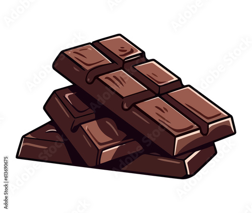 Dark chocolate snack stack, gourmet candy sweetness