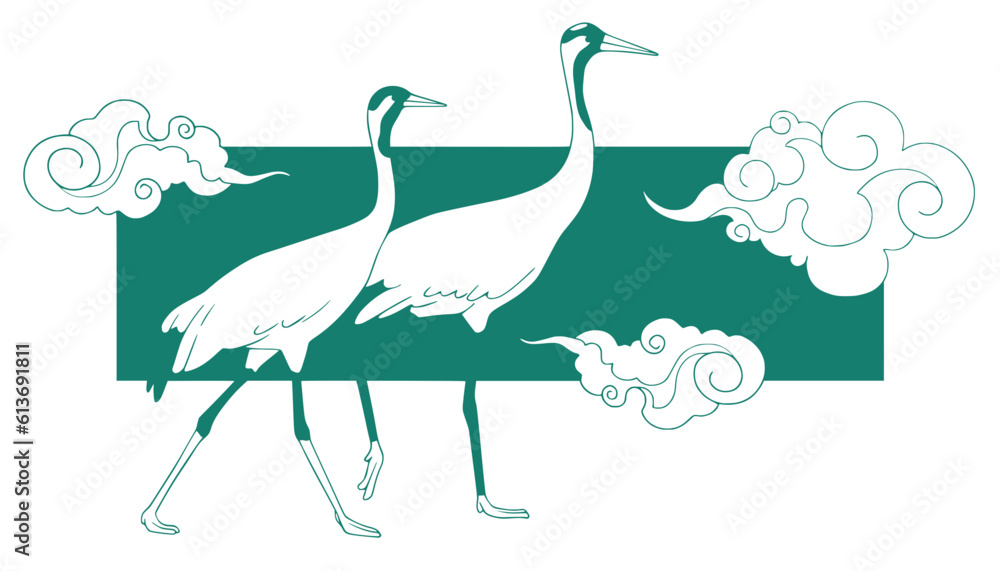 Obraz premium illustration of a flamingo storks