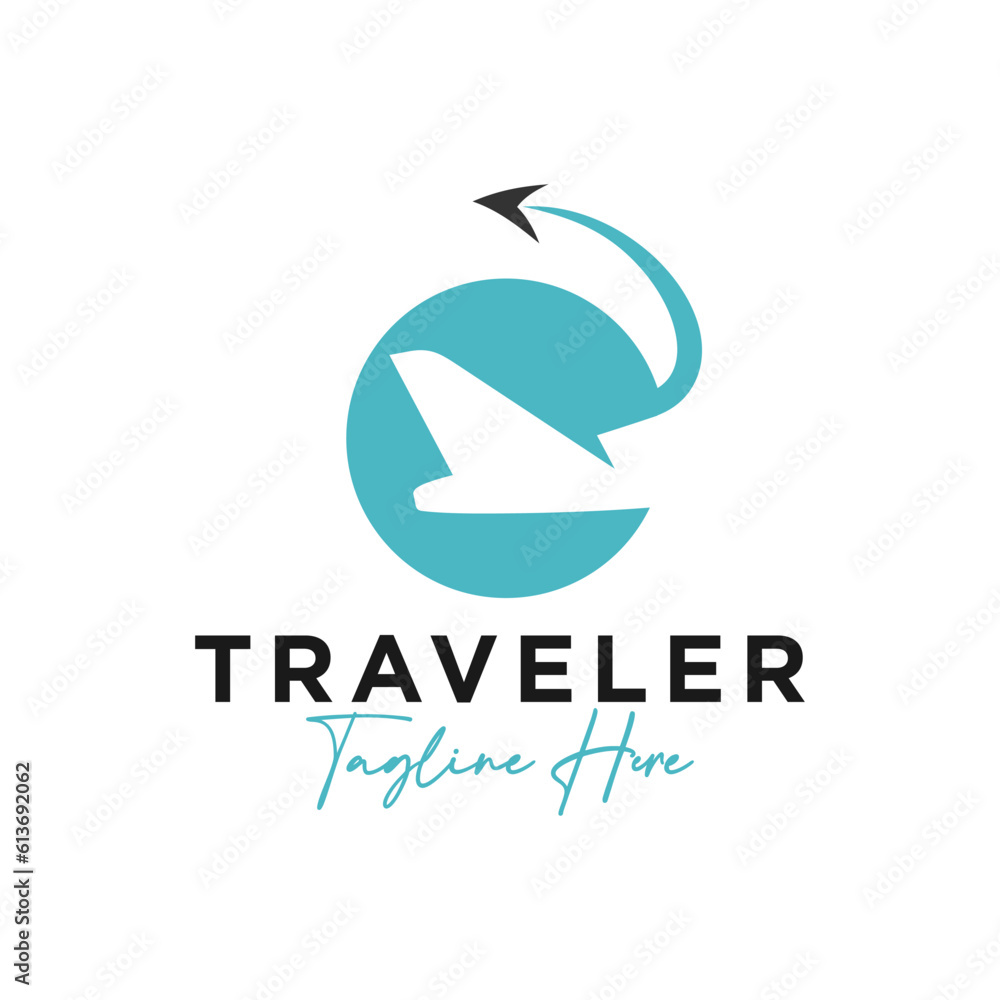 airplane tail transportation logo