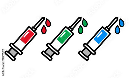 Narcotic drug and syringe icon, 마약약물과  주사기 아이콘