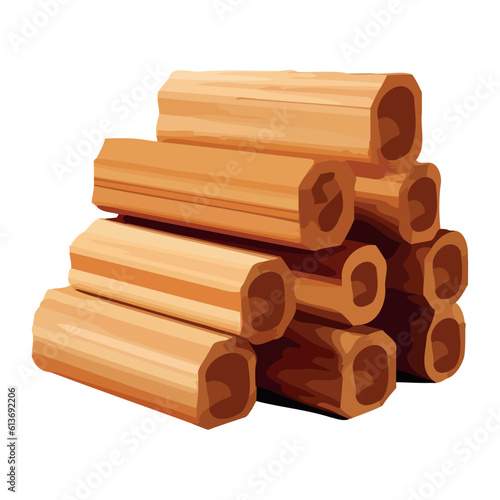 Woodpile stack, nature heap for firewood