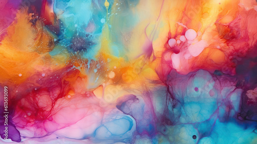 A vibrant alcohol inks painting background