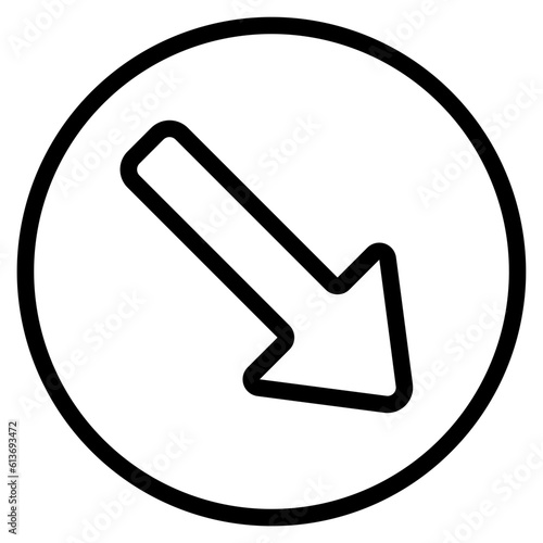 Keep right icon in line style, use for website mobile app presentation