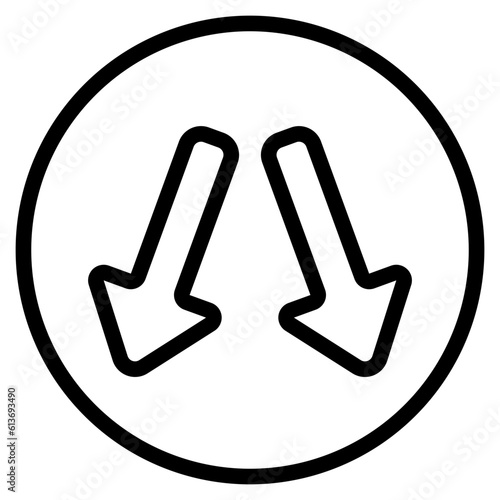 Left right icon in line style, use for website mobile app presentation